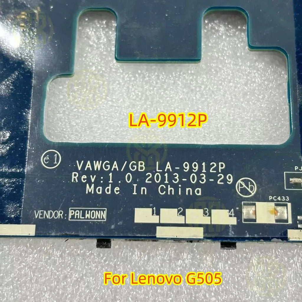 LA-9912P Lenovo G505 Laptop Motherboard E1-2100 CPU 100 Tested Ok