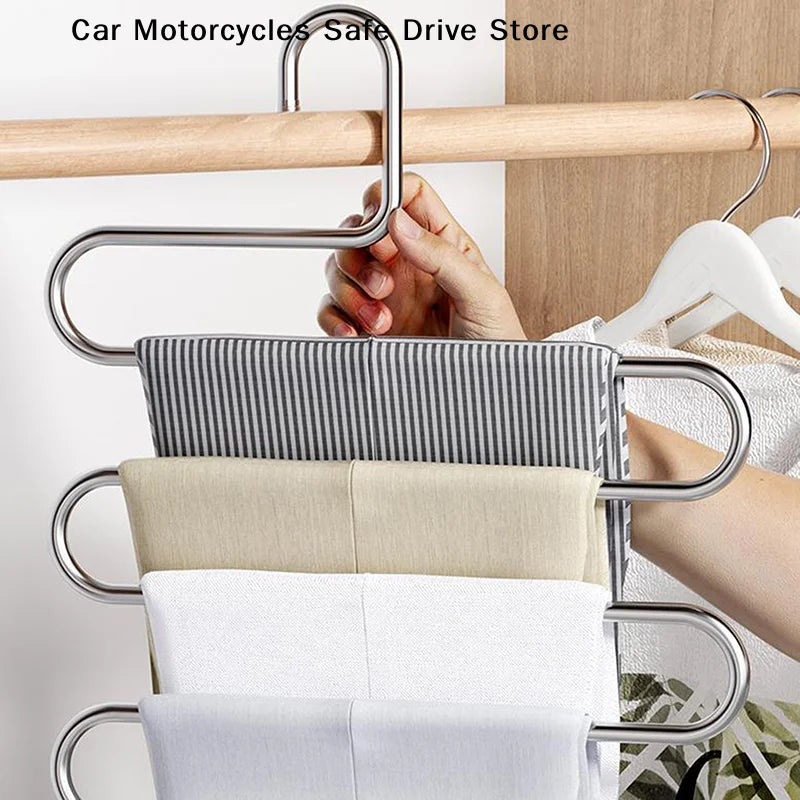 5 Layers Multi-functional Clothes Hangers Non-slip Pant Storage Rack