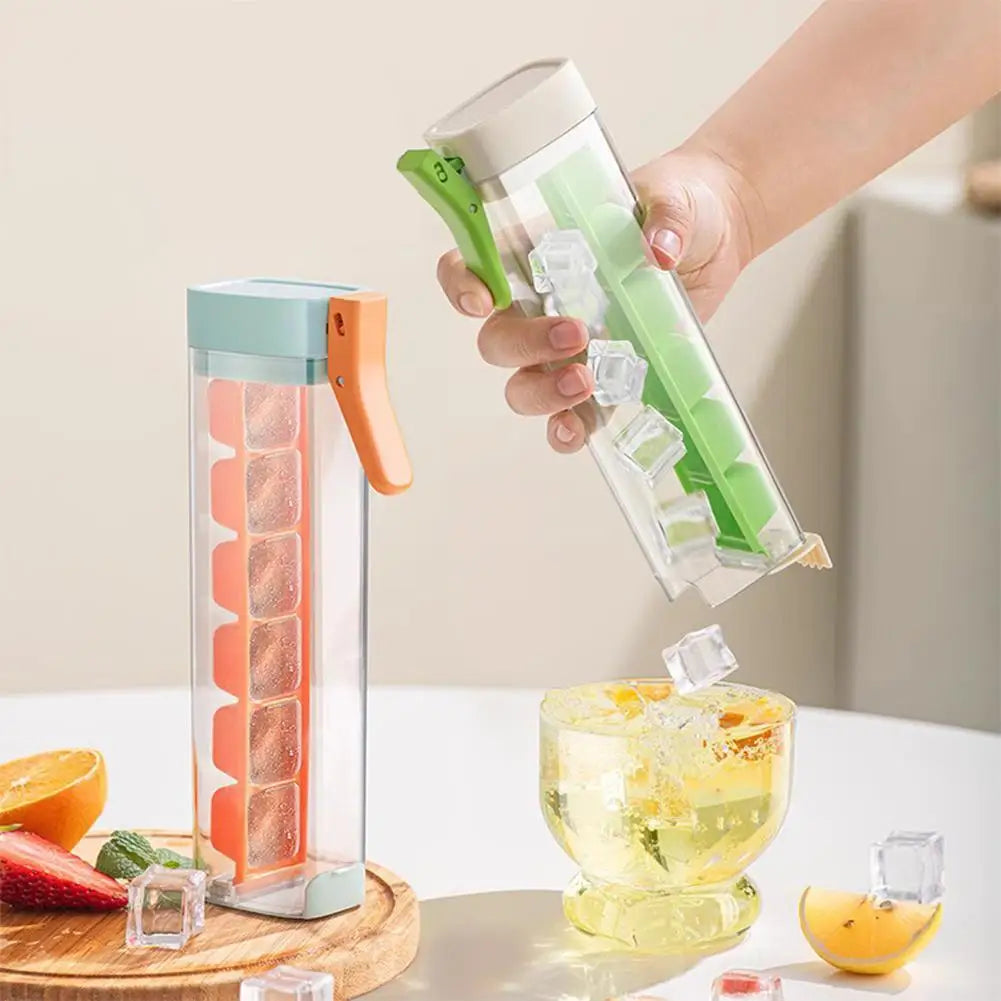 One-Click Ice Cube Tray & Storage Box | Whiskey Bar Tool Ice Cube Tray Zpaxo