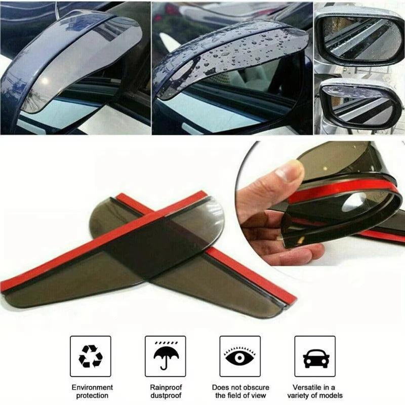 Car Side Mirror Rain Guard Eyebrow Visor Shield | 1–4 Pairs