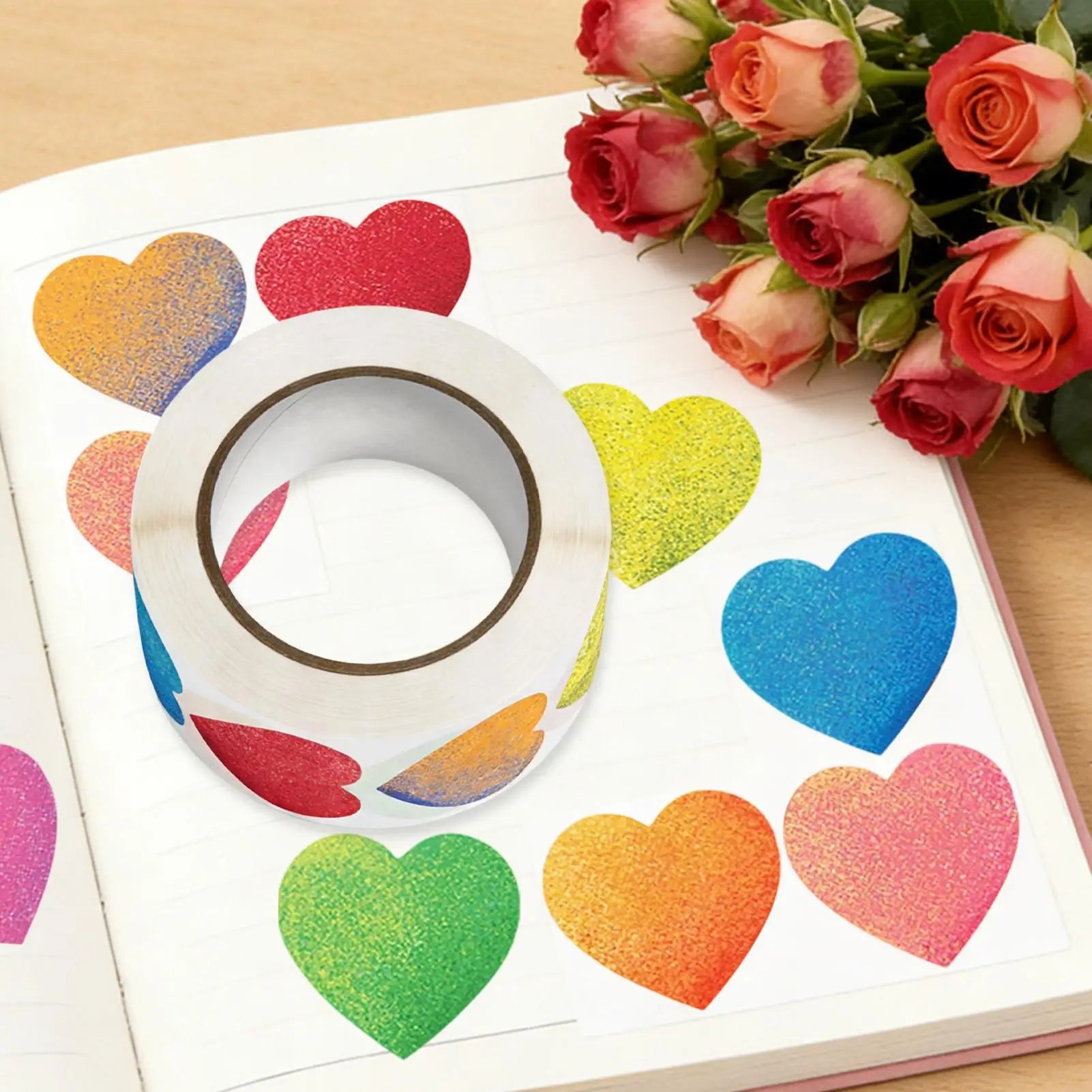Valentine Heart Stickers 500 Pieces Heart Shape Labels Decals Decorative Sticker For Wedding Birthday Party Classroom Zpaxo