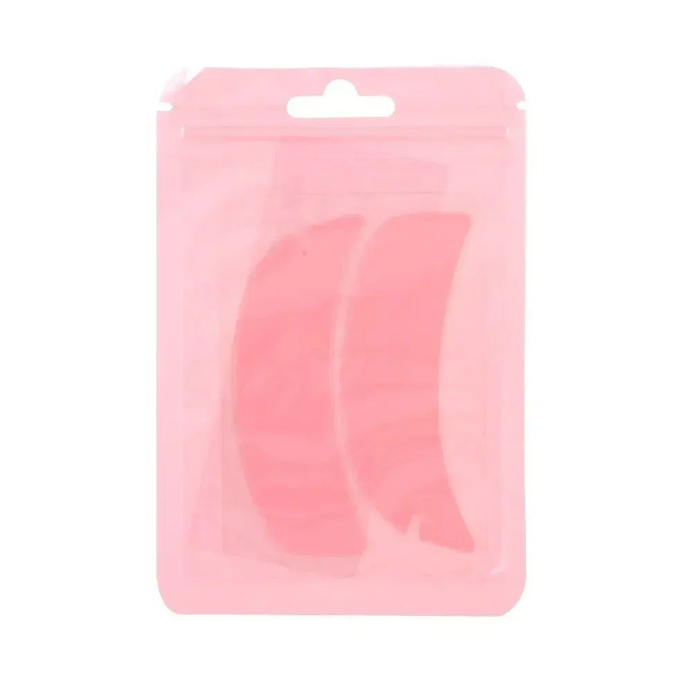 1Pair Reusable Eyelash Perm Silicone Eye Pads Lash Extension Under Eye Patches Sticky Eyelash Extension Patch Makeup Tools Zpaxo Pink-1pair