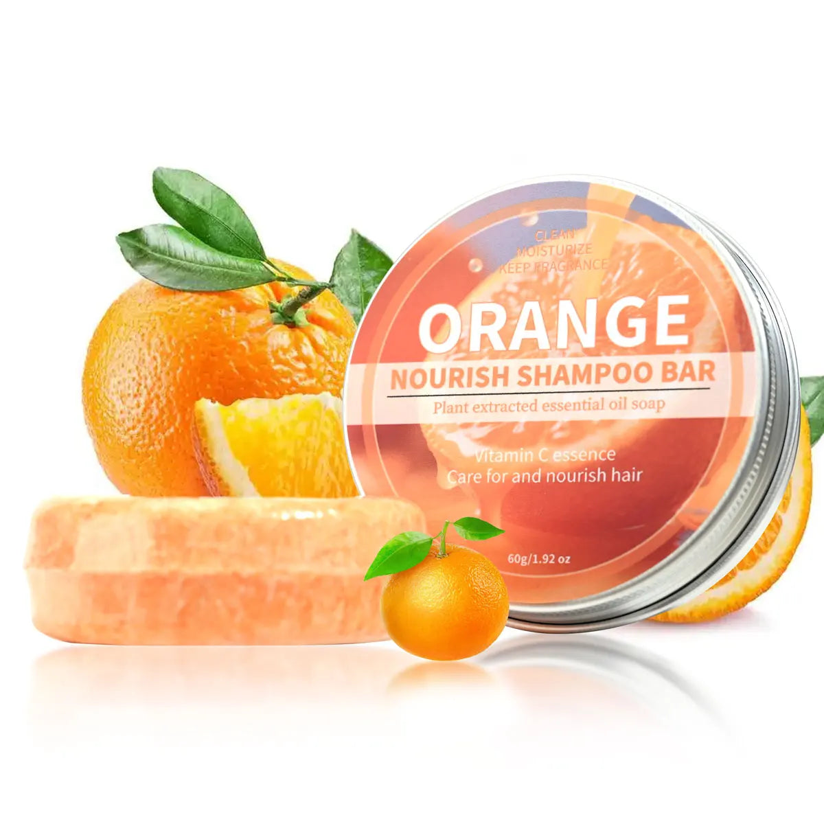 Sweet Orange Essential Oil Plant Shampoo Bar, Deep Cleaning Shampoo Soap, Handmade Soap, Fluffy Shampoo and Hair Care Soap Zpaxo