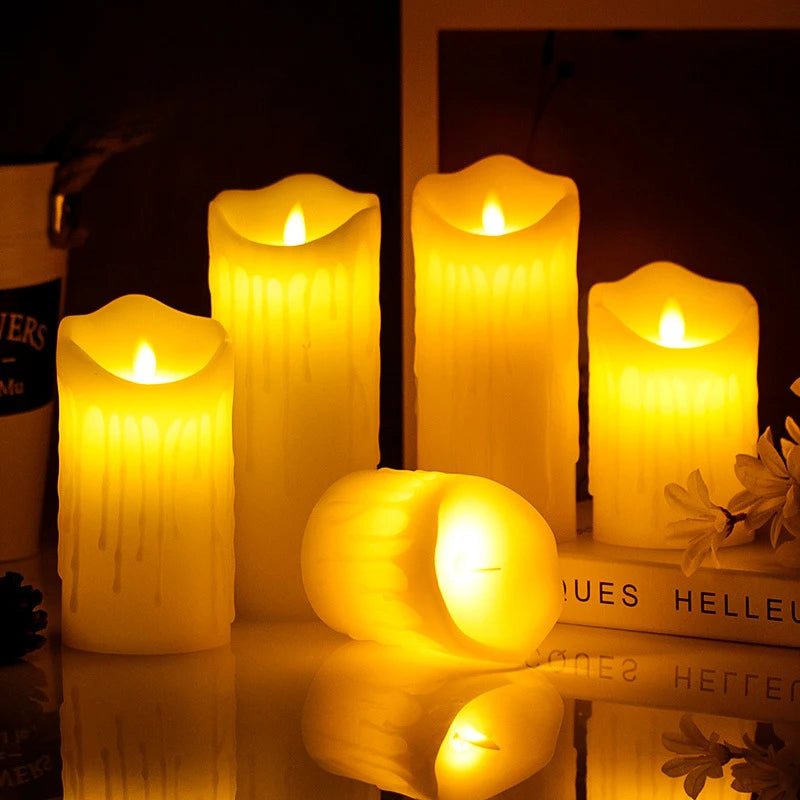 Realistic LED Electronic Candles | Romantic Wedding Candles | Valentine's Day, Christmas, and Halloween Candle Lights