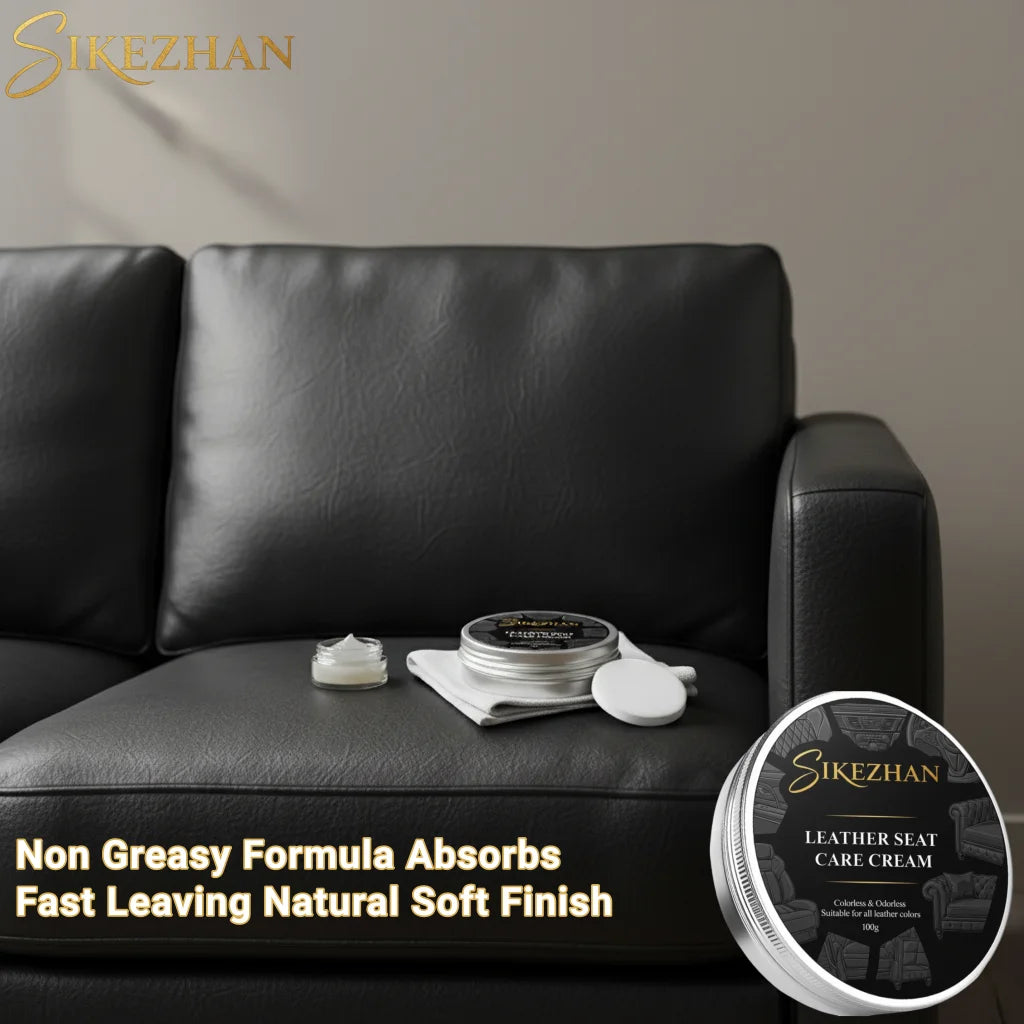 Finest Quality All Natural Leather Cream - for Sofas, Car Seats, Bags, Shoes Clean, Polish and Maintain Restore Leathercraft Zpaxo