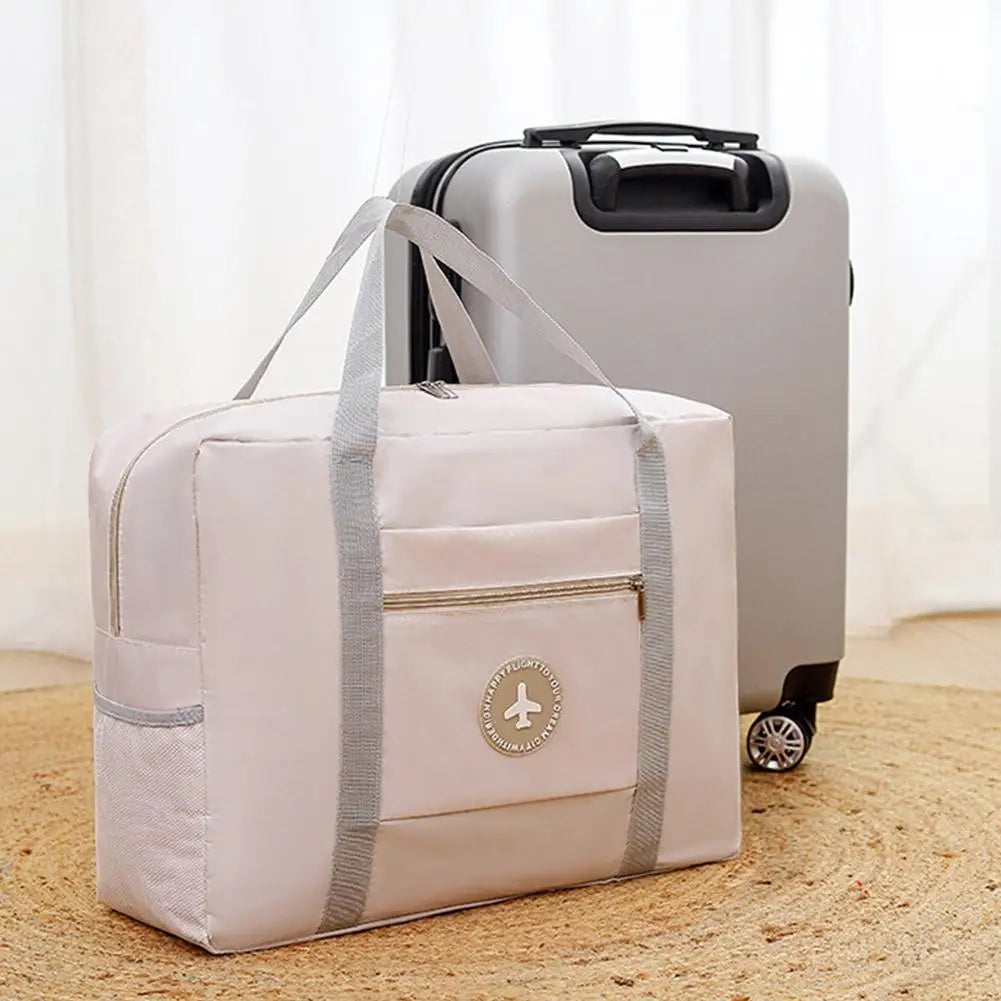 1pc Oxford Foldable Luggage Bag round Label Travel Bag Carry-On Suitcase Moving Packing Bag Storage Bag for Airplane Trips Zpaxo