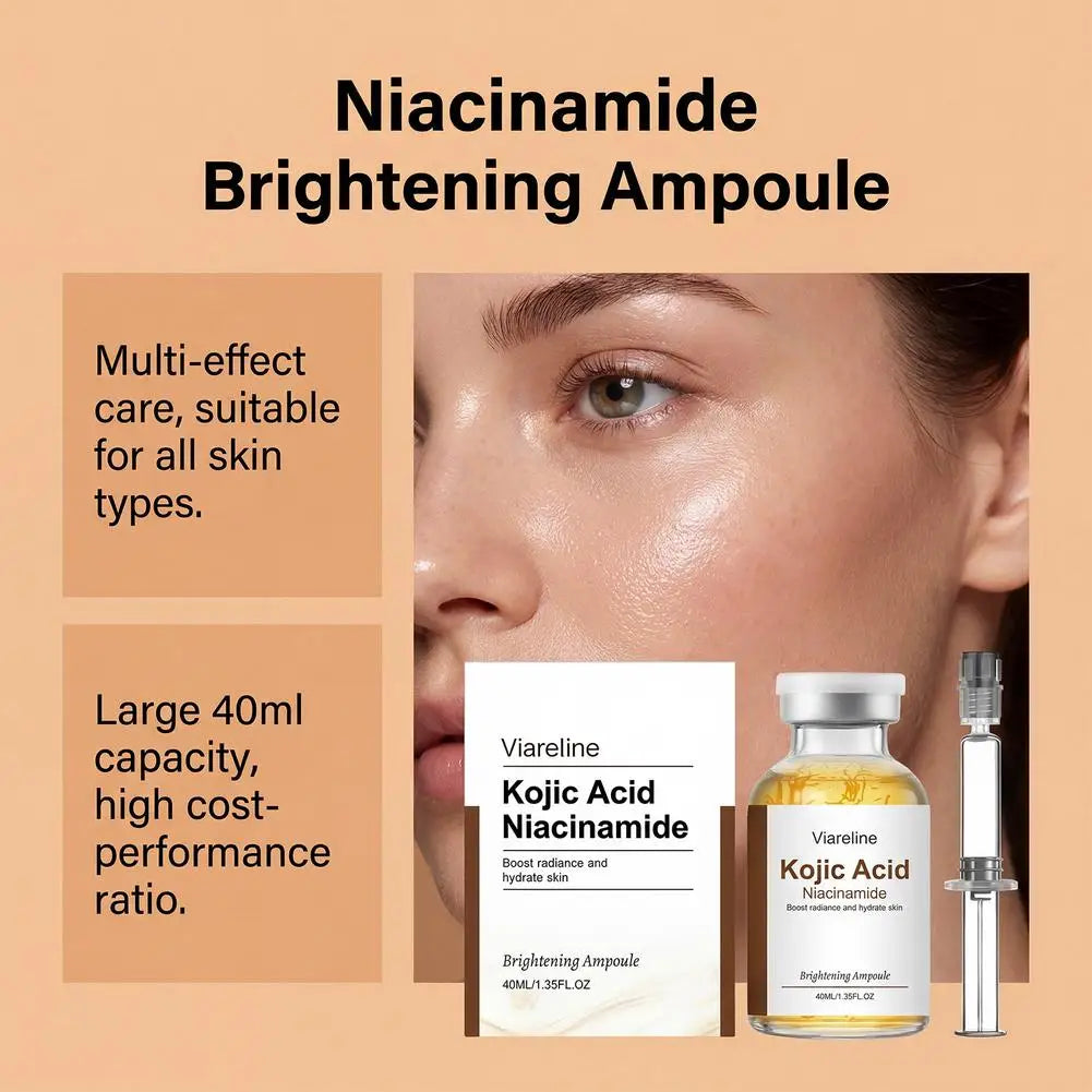 Kojic Acid Niacinamide Brightening Ampoule Serum – 40ml Brightening Face Serum Zpaxo