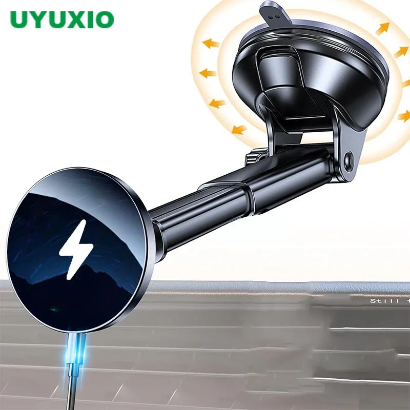 UYUXIO Magnetic Wireless Car Phone Charger Adapter 15W Fast Charging