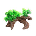 Resin Tree Stump Aquariums Ornament Realistic Fishtanks Water Grass