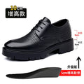 Mens Black Leather Perforated Pointed Toe Lace Up Formal Business Zpaxo Hollow Black 10cm 44 China Mainland