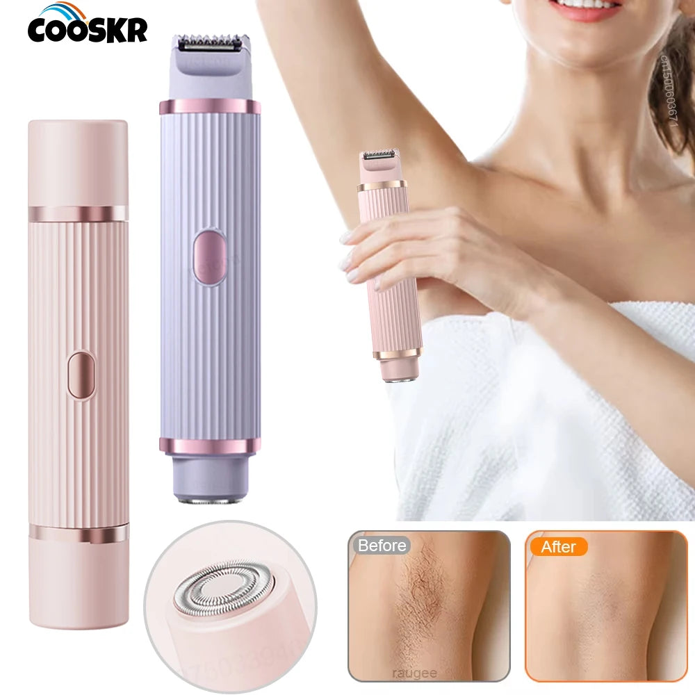 Electric Shaver Double Head Bikini Trimmer Women Body Razor