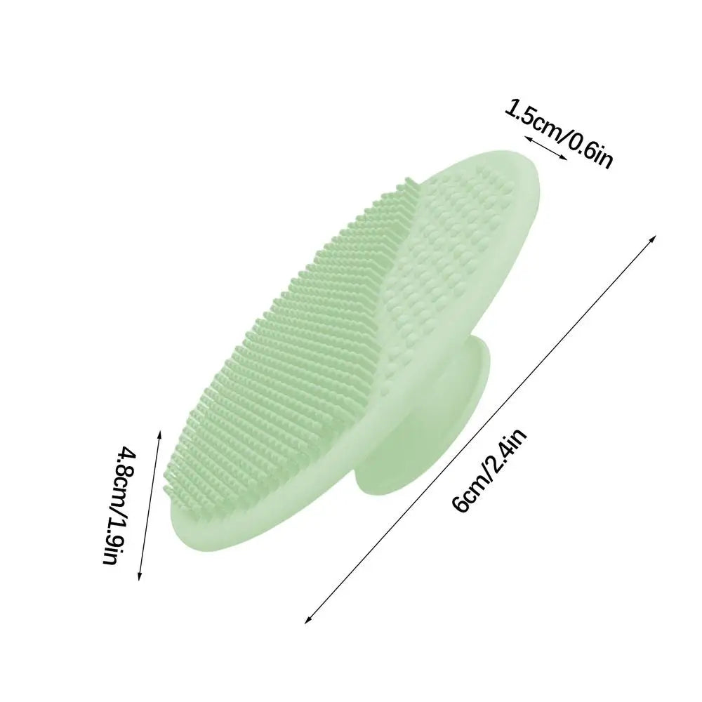 Baby Bath Brush Silicone Baby Hair Scrubber Scalp Massager and Brush Comb Bath Scrubber for Washing Hair and Dry Skin Relief Zpaxo Green China Mainland