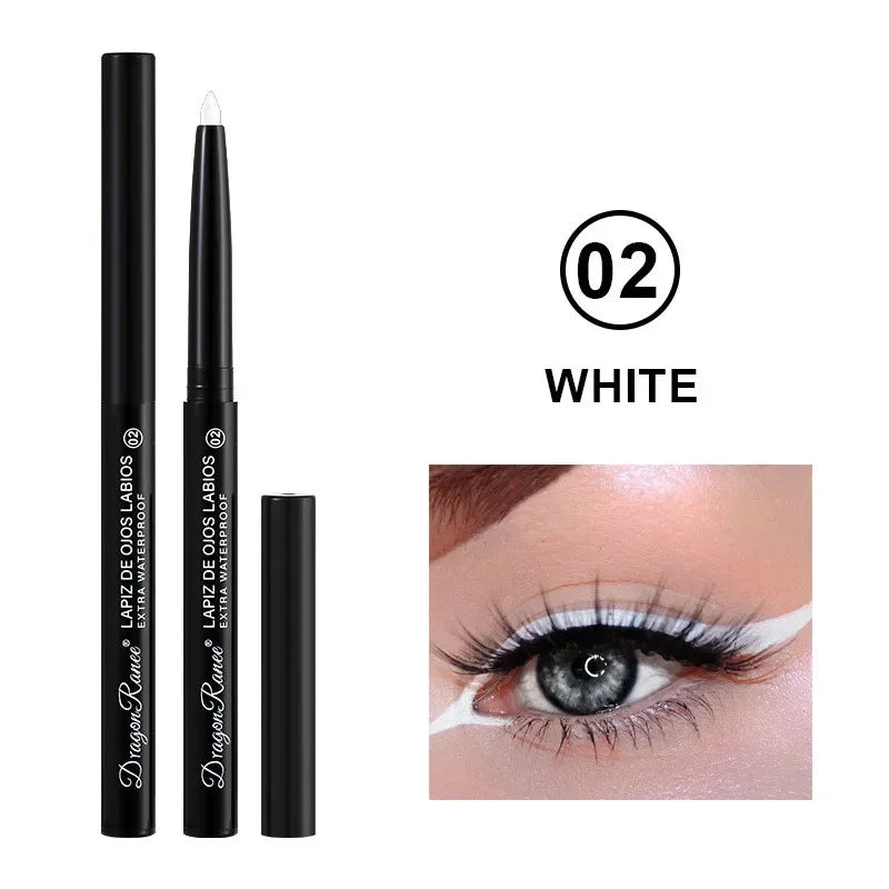 Eyeliner Gel Pencil Waterproof Sweatproof Long-lasting Non-smudging Matte Pearlescent White Black Eyeliner Pen Eye Makeup Tool Zpaxo 02
