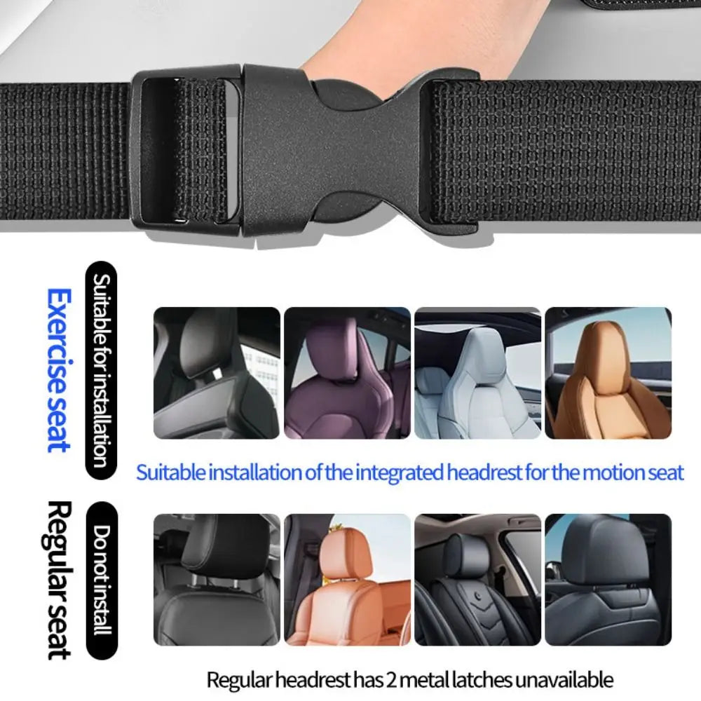 High Load-Bearing Car Headrest Hook Double Hook Soft Leather Auto Back Seat Storage Hook Wear-Resistant Multifunction Zpaxo