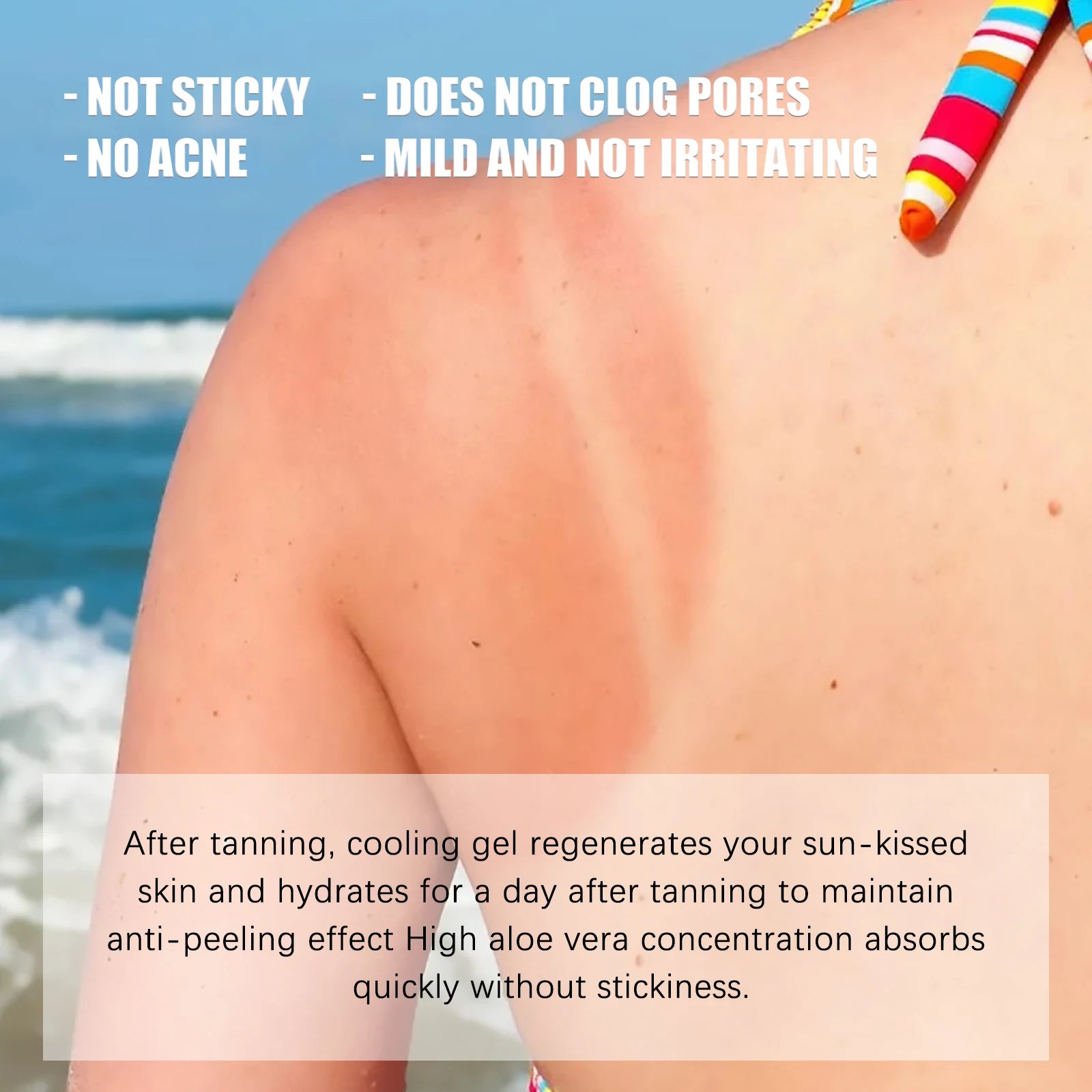 OUOHE Aloe Vera After-Sun Repair Gel Deeply Hydrates and Refreshes the Skin Relieves Post-Sun Redness Repairs and Moisturizes Zpaxo