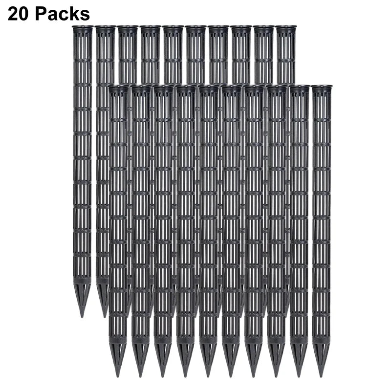 20 Plant Aeration Tubes Pots Root Rot Prevention Prevent Overwatering Zpaxo Black 20 Packs