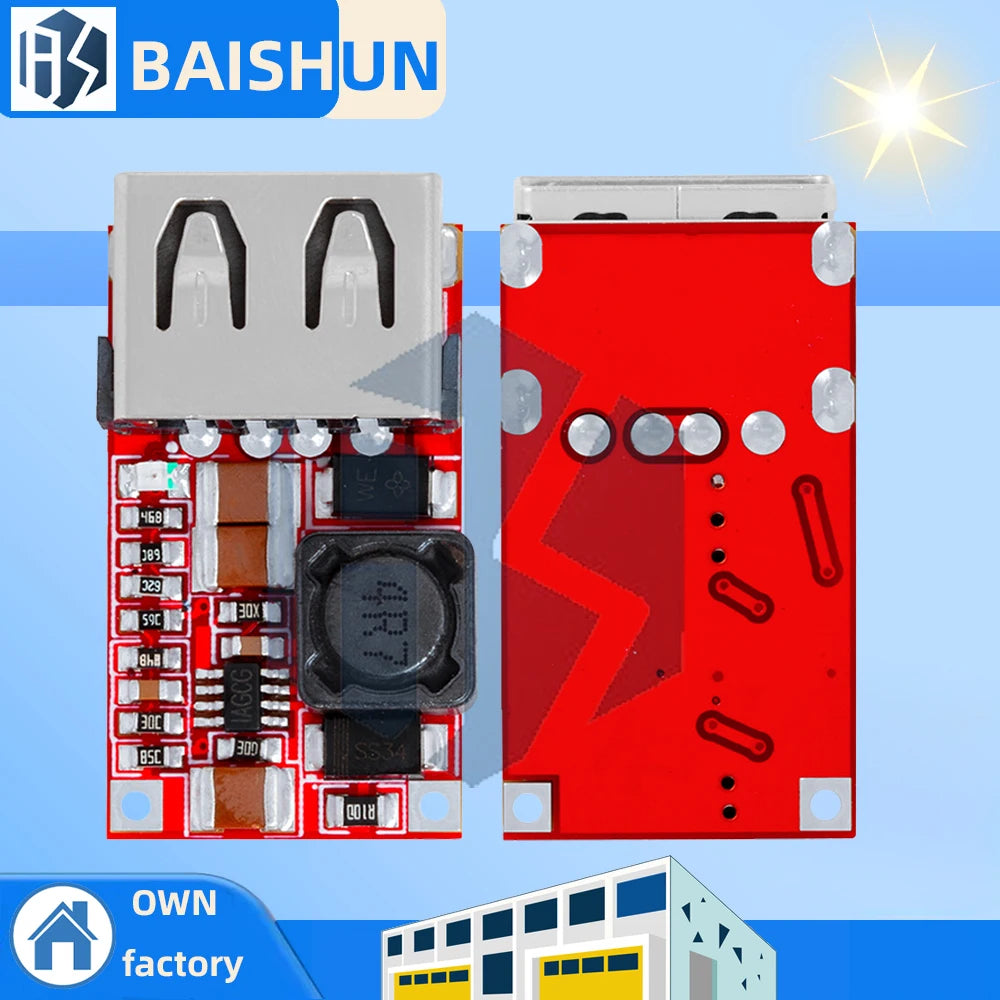 Fine 6-24V 12V/24V to 5V 3A CAR USB Charger Module DC Buck step down Converter 12v 5v power supply module Zpaxo