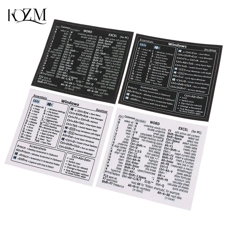 Windows Keyboard Shortcut Sticker – PC, Laptop & Desktop Reference Sticker Zpaxo