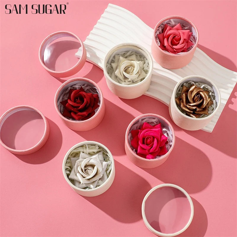 3D Rose Petal Blush Highlights Natural Makeup Brightening Cheek Long Lasting Waterproof Matte Highlighter Shimmer Blusher Makeup Zpaxo