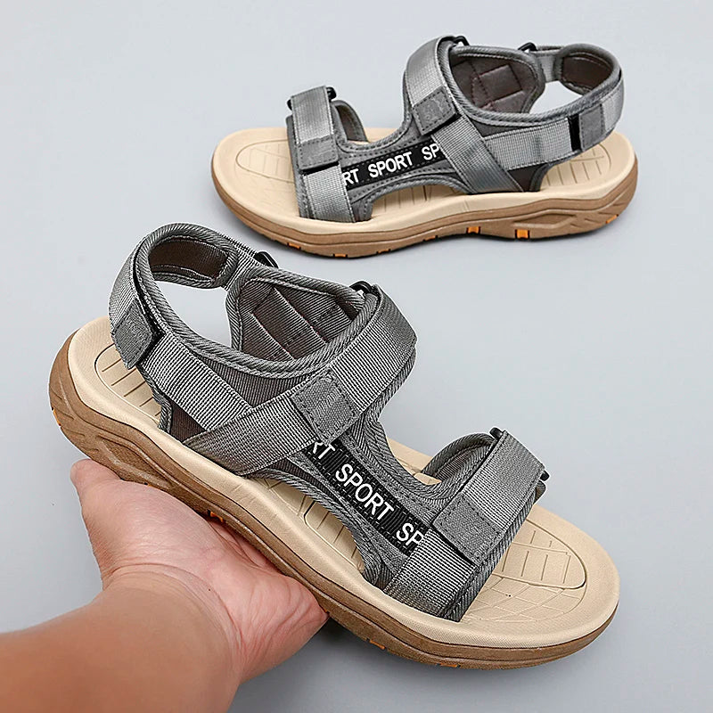 Summer Men Sandals Leather Mens Casual Shoes Outdoor Beach Roman Zpaxo 3871 40