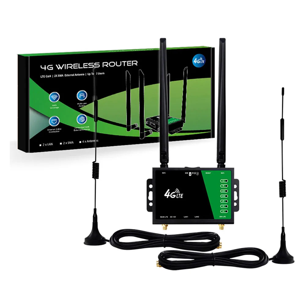 LTE CPE Router Wifi SIM Card Slot 4 Antennas Wireless 150Mbps