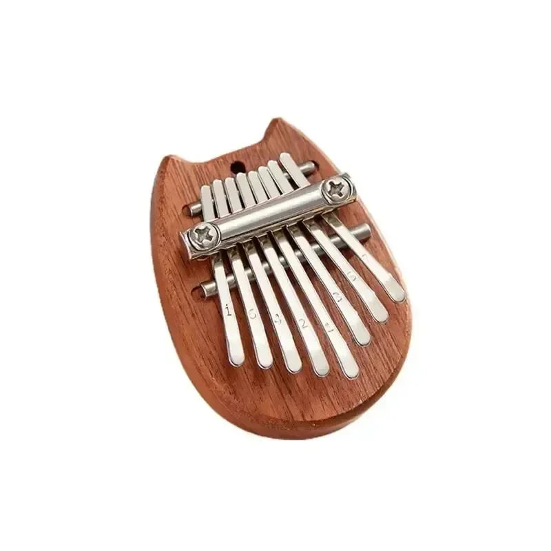 8-Key Mini Wood Kalimba Thumb Piano – Pendant Gift
