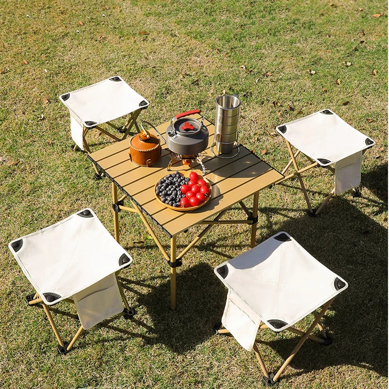Outdoor Portable Folding Stool Camping Collapsible Foot Stool Hiking Beach Travel Picnic Fishing Seat Tools Ultralight Picnic Zpaxo
