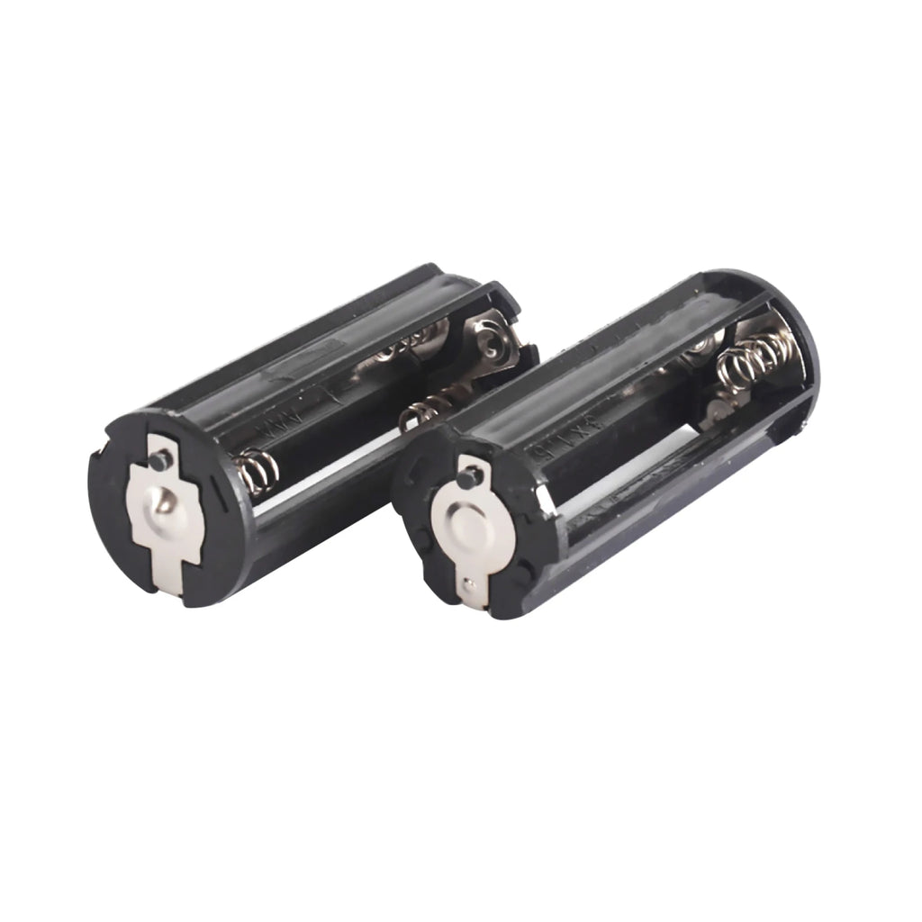 3-AAA Battery Holder Black Plastic Box Cylindrical Case Flashlight