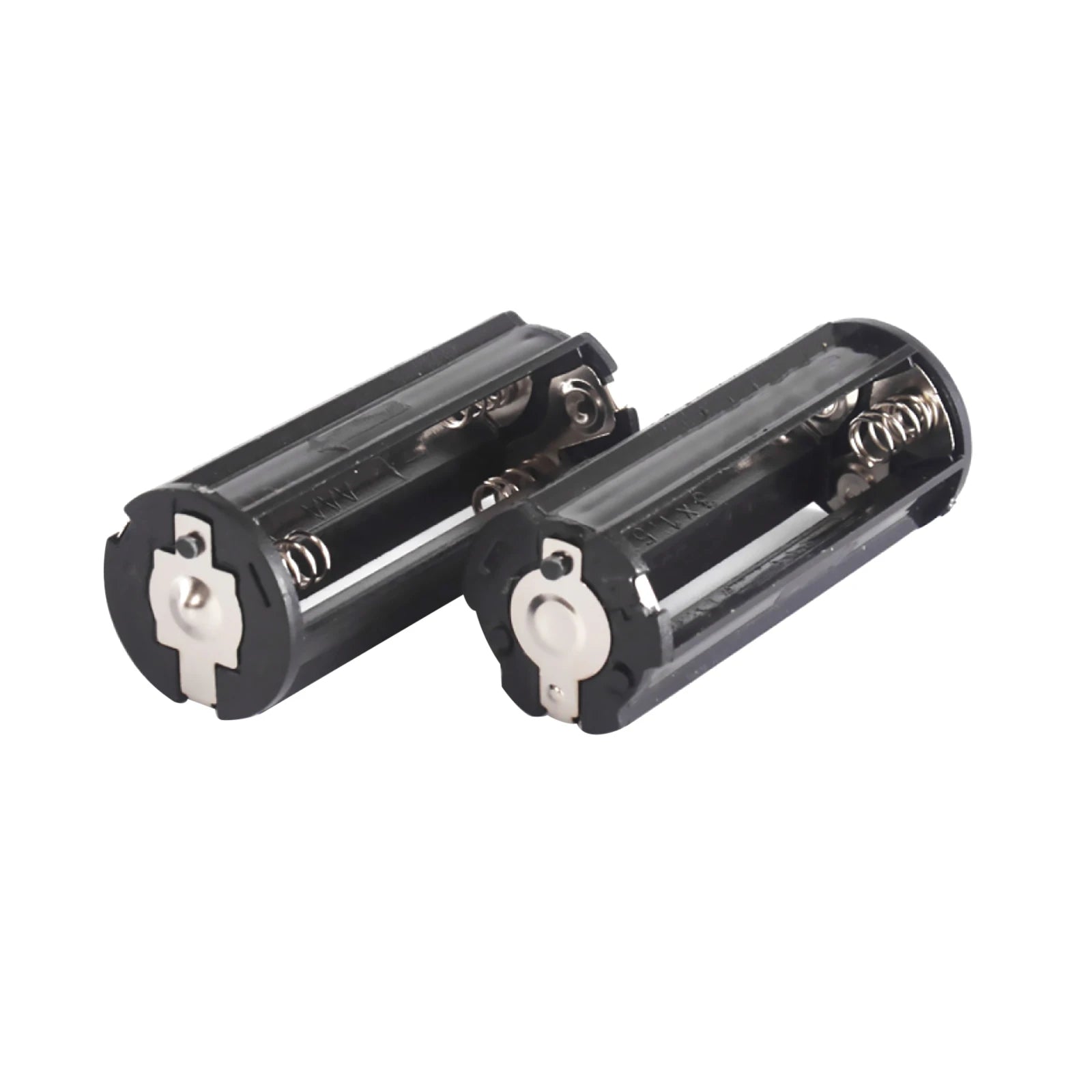 3-AAA Battery Holder Black Plastic Box Cylindrical Case Flashlight