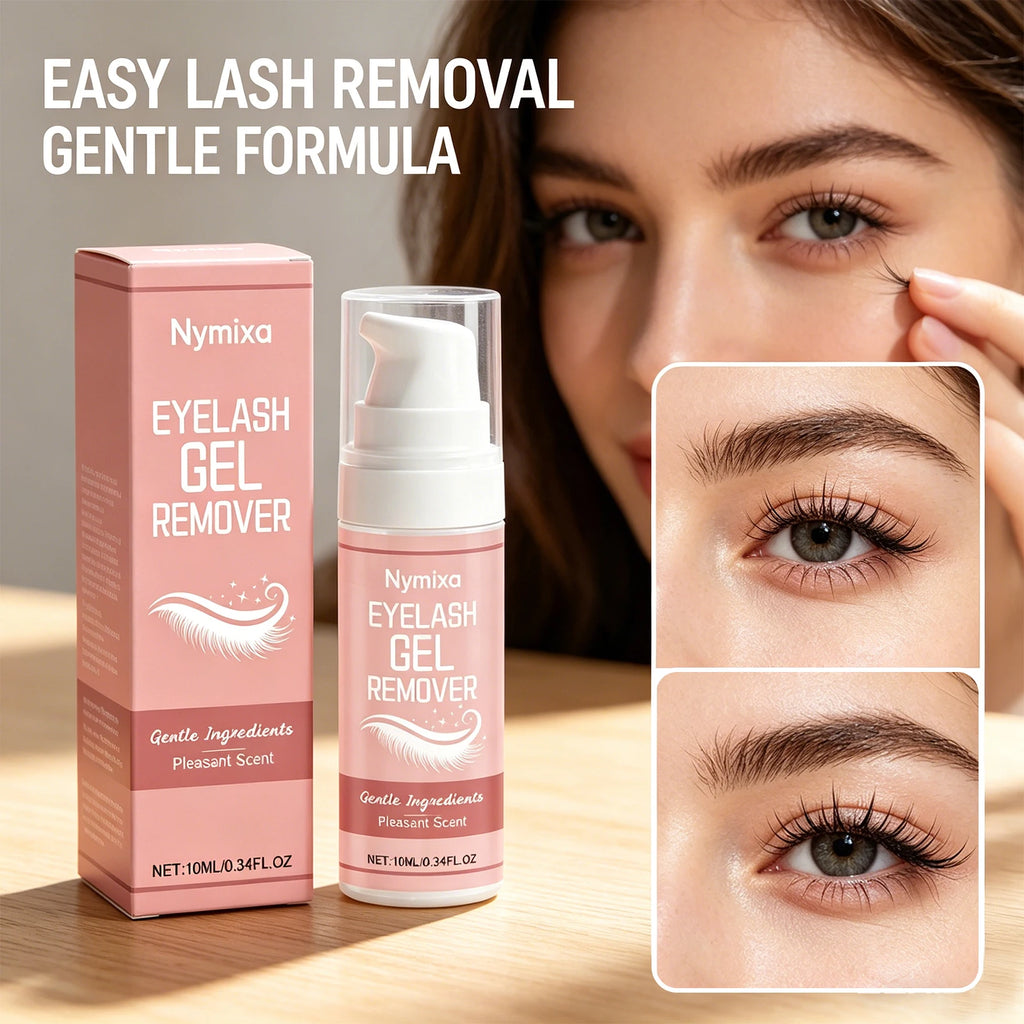Nymixa Lash Remover Gel Eyelash Glue Dissolver Quick Dissolving Deep Cleaning Eye Makeup Remover Gentle Non Irritating Safe 10ml Zpaxo