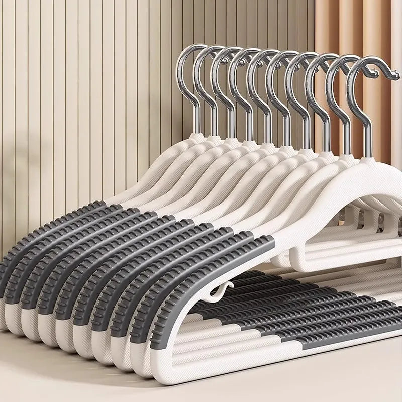 10 Piece Set Of Heavy-Duty Dry And Wet Hangers With Anti Slip Pads Saving Space With a 0.2-Inch Thick Ultra Light Organizer Zpaxo