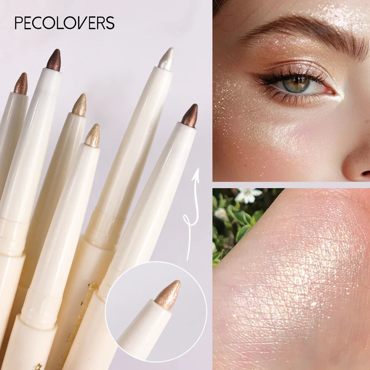 1 pc Smooth Nib Lying Silkworm Pen, Waterproof and Long-Lasting, Multi-Functional Lying Silkworm Pen, Eye Cosmetics Zpaxo