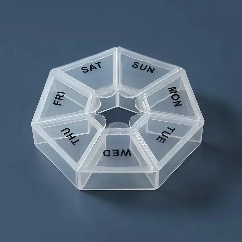 7-Day Portable Pill Organizer – Weekly Medicine Case | 3-Pack