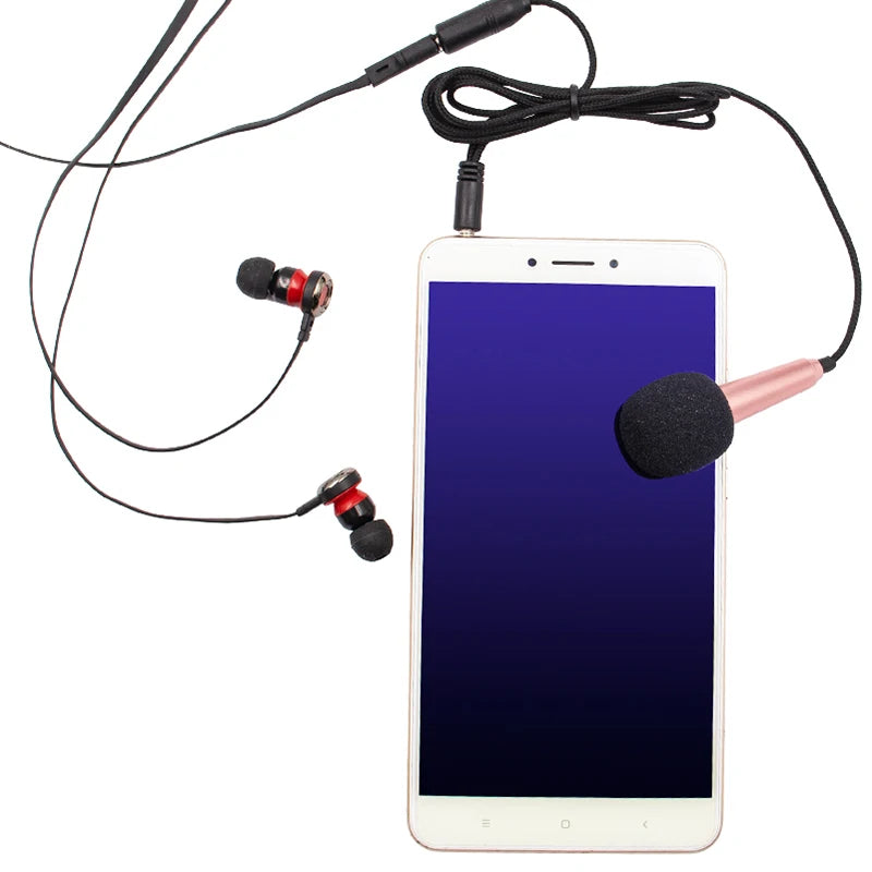Universal Portable Stereo Studio Mic KTV Karaoke Mini Microphone