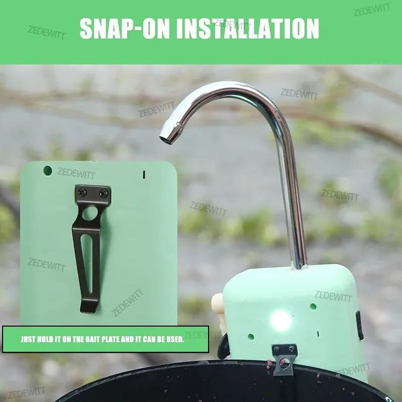 USB Rechargeable Portable Fishing Aerator Pump with LED Light
