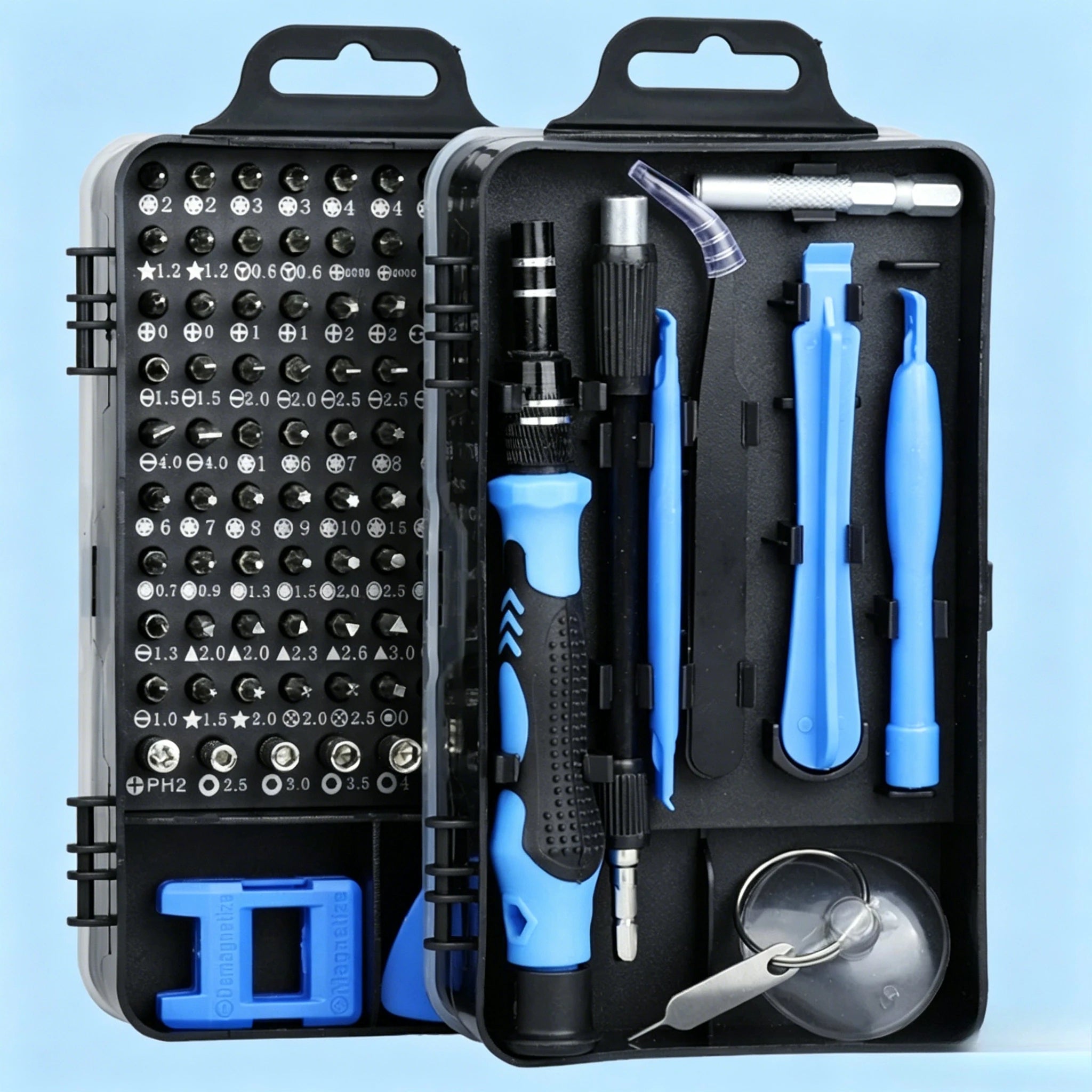 Screwdriver Bits Set Magnetic Torx Phillips Screwdriver Socket Remover Wrench for Electronics Repair 115B Zpaxo BLUE-H