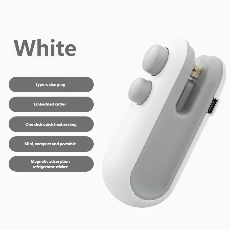 Mini Sealing Machine USB Rechargable Heat Sealer Storage Bag Plastic