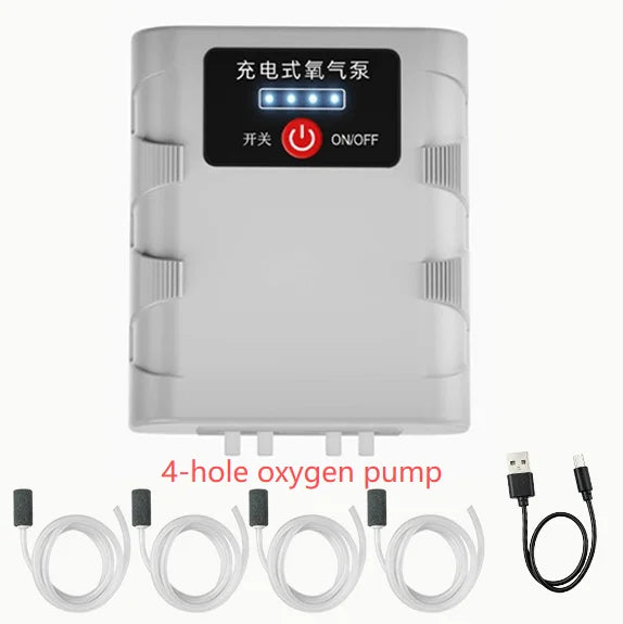 Rechargeable Fish Tank Aerator Pump Outdoor Fishing Portable Ultra