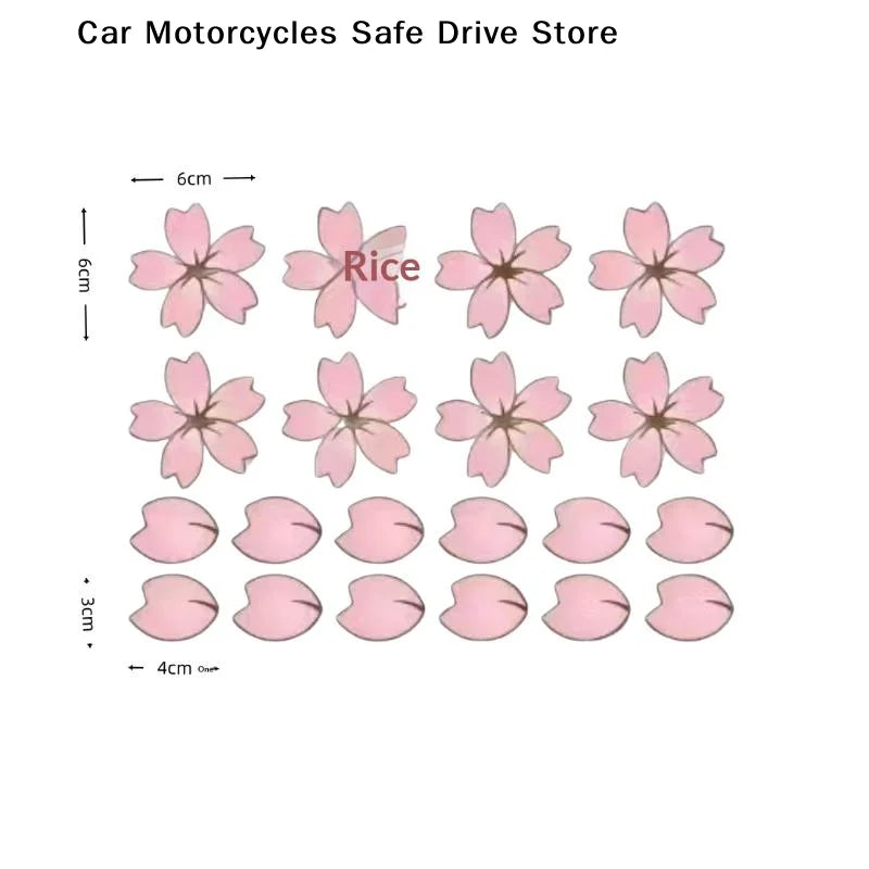 CM12 20 Bicycle Car Cherry Blossom Sticker Body Motorcycle Helmets