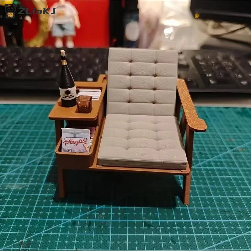 3d Printed Lounge Furniture 1 12 Scale Miniature Reading Chair Model Zpaxo