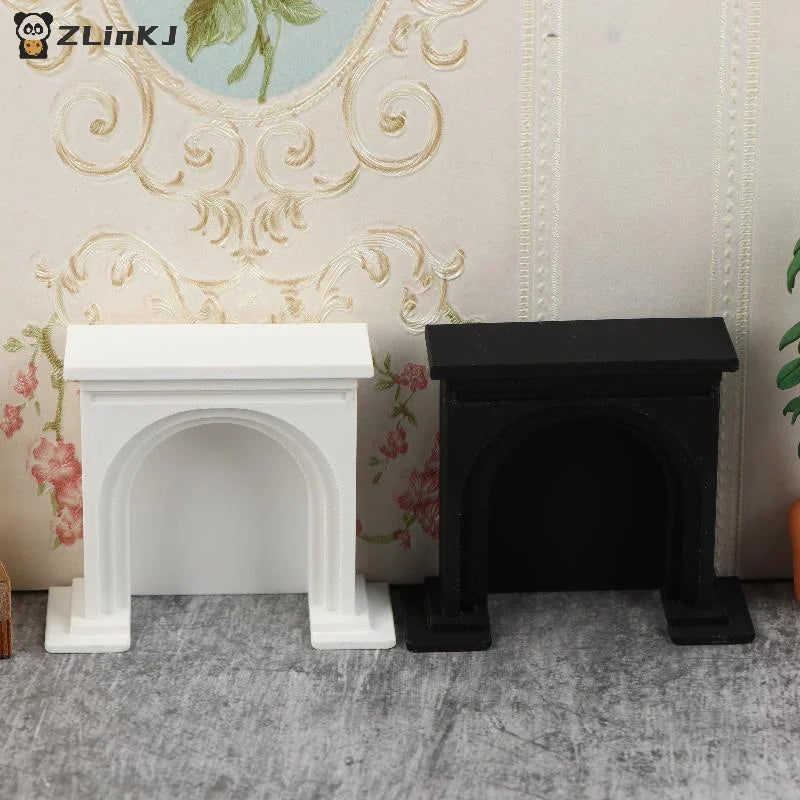 ▶1/12 Dollhouse Mini Fireplace Model Dollhouse Christmas Scene Furniture Decoration Accessories Children Pretend Play Toys Zpaxo