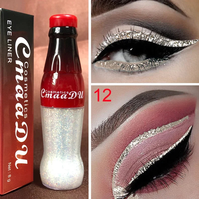 Waterproof Glitter Eyeliner and Eyeshadow Stick Set - Vibrant, Long-Lasting Colors for Flawless Eye Makeup, Ideal for Parties an Zpaxo KLPYXY-12 REFILL