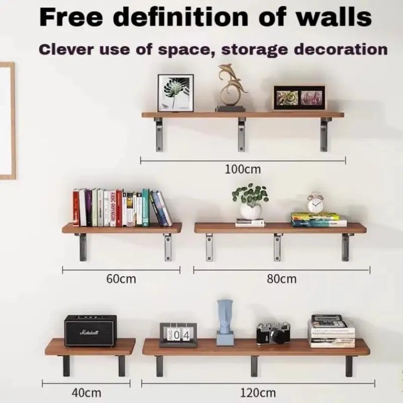 Wall Shelves Floating Wood Water Resistant-space Saving Storage Zpaxo