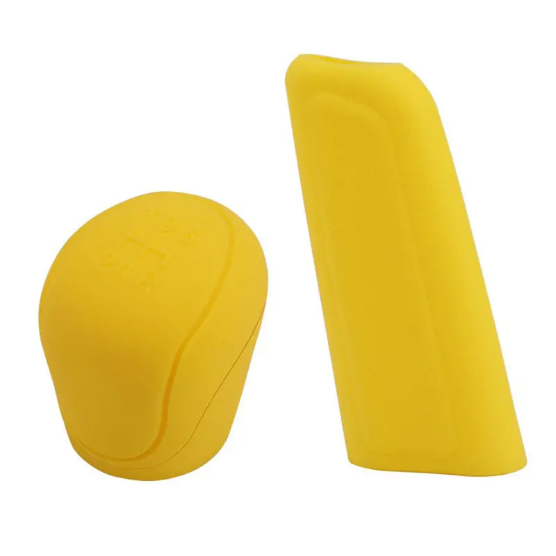 CMUniversal Car Gear Hand Shift Knob Cover Silicone Handbrake Zpaxo Yellow