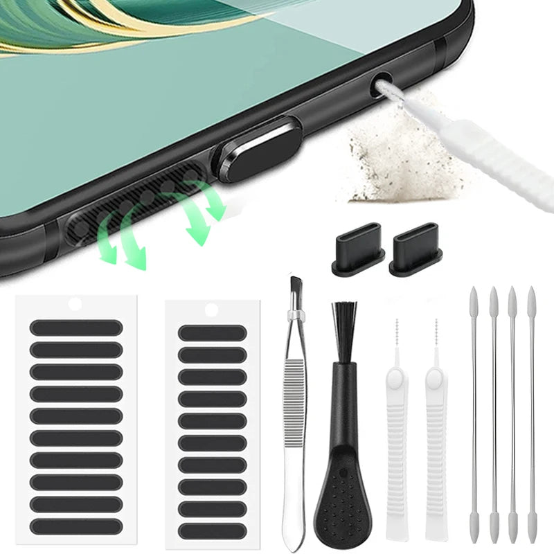 Cell Phone Dust Plug Speaker Mesh Sticker Tweezers IPhone 16 Samsung
