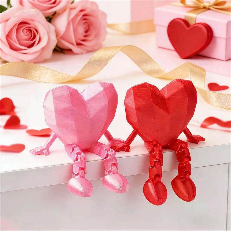 For Home Creative Valentine Love Gift Happy Valentine's Day Party Decor 2026 Valentine's Day Heart Joint Miniature Figurine Doll Zpaxo