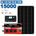 SOECOPO 15000W Portable Solar system Kit 800W Panel Dual - Voltage Input Inverter (3 Sockets 8 USBs) 100A Controller Camping Zpaxo 12V 24V To 220V 50Hz