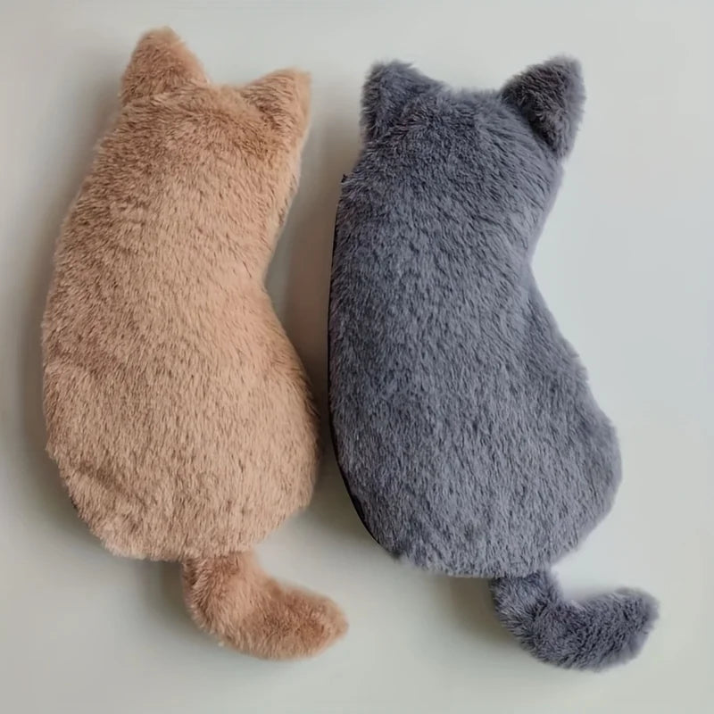 Cute Plush Cat Shaped Pencil Case Large Capacity Stationery Storage