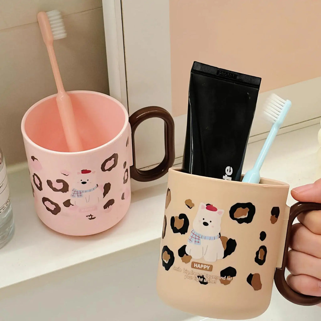 Toothbrush Cup Reusable Single Bathroom Mouthwash Vanity Counter Sink