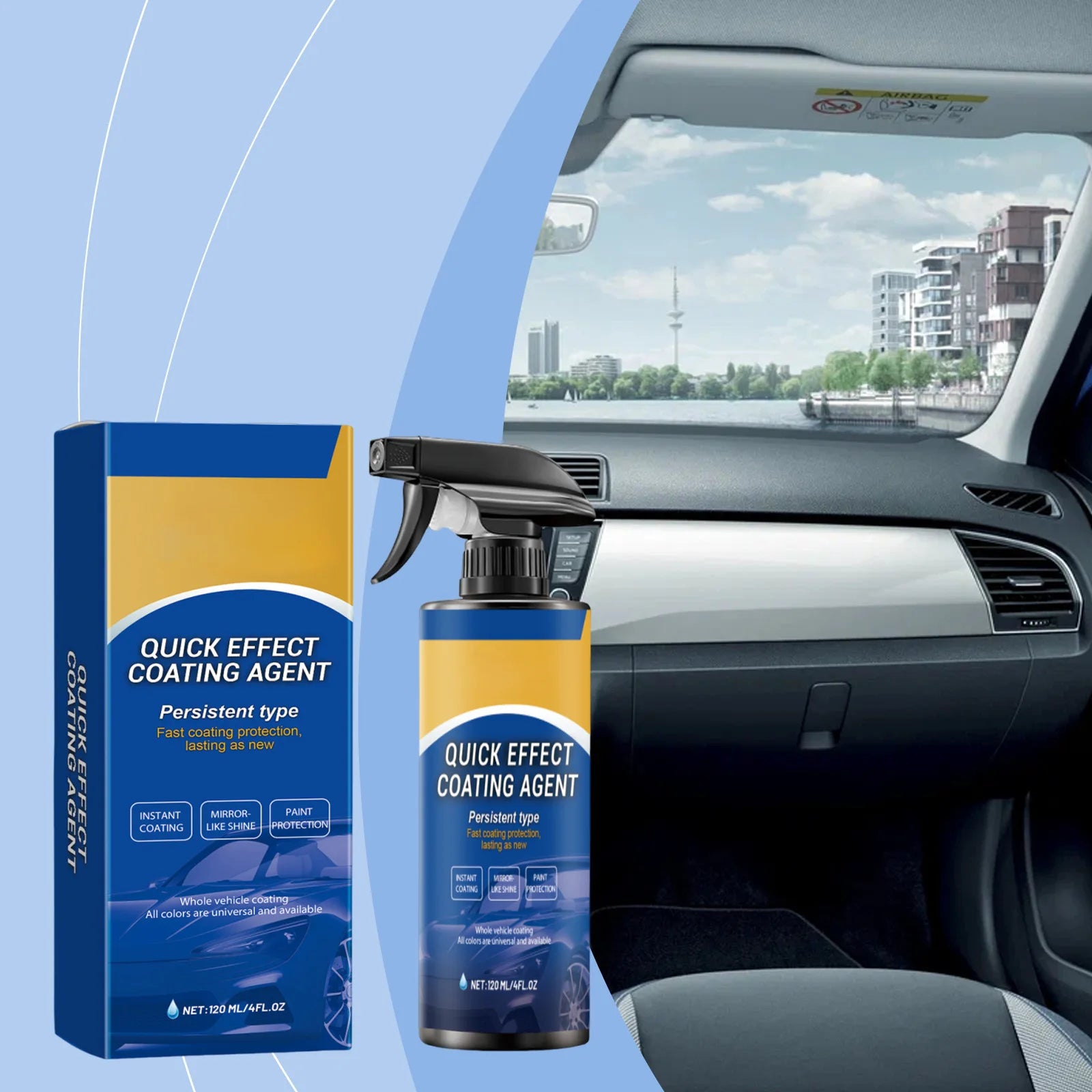 Car Coating Spray Auto Care Paint Refinishing Waxing Spray Ceramic Coating Glazing Liquid Hydrophobic Car Paint Protection 120ml Zpaxo